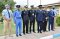  Le Directeur de l'EASF, le Brigadier Général Fayisa (2ème à partir de la droite) avec certains des mentors et formateurs du cours préalable au déploiement de la police le 10 Septembre 2021.