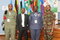 Le Chef de la Mission, l'Ambassadeur Godfrey Kwoba (2ème à partir de la gauche), le Directeur de l'exercice, le Brigadier Dixon Chivatsi (à droite), le Chef d'état-major de la Mission, le Col Abdallah Rafick (à gauche) et le Lt Col Alexis Kayisire de la Cellule d'analyse conjointe de la Mission, dans une photo de groupe après le lancement officiel de l'exercice.