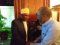 Dr. Bouh congratulating the President of the Union of Comoros H.E. Azali Assoumani during a state dinner after his inauguration in Moroni, Comoros, on 26th May 2019.